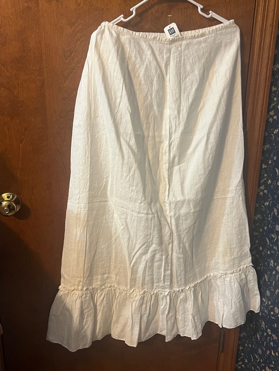 GAP Dresses & Skirts - Vintage GAP Linen A-Line Skirt with Ruffled Hem